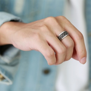 <b>Men's</b> Retro Vintage Jewelry Stainless Steel Braided Classis Finger <b>Rings</b> <b>for</b> <b>Men</b> - Product Image 3