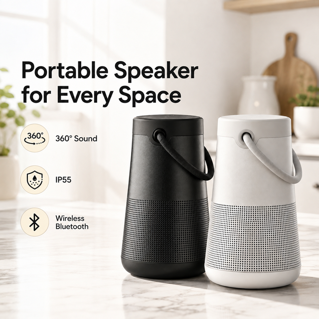 BOSES 360° Portable Speaker with Smart Voice Assistant Support and Hands-Free Control, BT Speaker Wireless Speaker