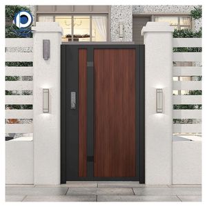 Portail de jardin rustique en <span class=keywords><strong>bois</strong></span>, portail de cour en fer forgé à <span class=keywords><strong>double</strong></span> <span class=keywords><strong>battant</strong></span> pour ferme - Product Image 4