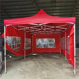 Custom Promotion Trade Show Folding Tent Canopy Marquee Pop Up Gazebo Tent 3x3 Outdoor Trade Show Tent With 3 Side Walls