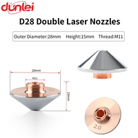 Buse laser à fibre simple ou double couche D28 M11 H15 pour tête de découpe Precitec WSX Bodor HSG Raytools BM06K BS06K