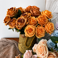 Roses artificielles en soie YM - Bouquets floraux réalistes faits à la main pour la fête des mères, la Saint-Valentin, les mariages