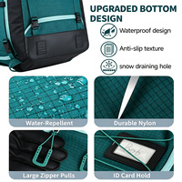 Sac à dos extensible pour équipement de ski, imperméable et durable, avec compartiment pour casque, sacs pour ensemble de ski et snowboard
