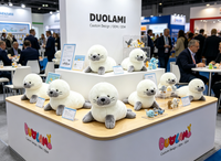 Jouets en peluche personnalisés, phoque blanc doux avec ailerons gris pour les cadeaux d'enfants, promotions de vacances, jouets en peluche personnalisés