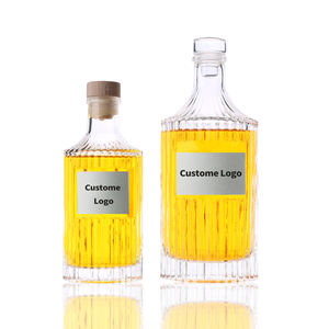 Vente en gros 250ml 500ml 1000ml Bouteilles en verre vides rondes pour présentateur <span class=keywords><strong>de</strong></span> vodka whisky gin tequila brandy <span class=keywords><strong>rhum</strong></span> - Product Image 3