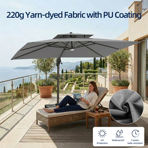 <span class=keywords><strong>Parasol</strong></span> de <span class=keywords><strong>terrasse</strong></span> cantilever rectangulaire géant 10*13FT <span class=keywords><strong>pour</strong></span> piscine, hôtel, <span class=keywords><strong>terrasse</strong></span> - Livraison rapide depuis les États-Unis - Product Image 3