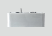 Baignoire autoportante rectangulaire moderne en acrylique, baignoire de luxe pour la maison, écologique, OEM ODM