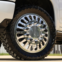 Jantes forgées DRW polies sur mesure 24X8.25 26X8.25 30X8.25 avec enjoliveur central flottant 10X225 8X210 8X180 pour GMC Sierra 3500HD