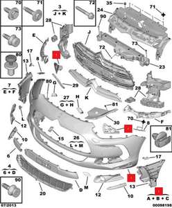 Adecuado para el conjunto de parachoques delantero y el marco delantero del Citroën <span class=keywords><strong>DS5</strong></span> 1610887080 - Product Image 4