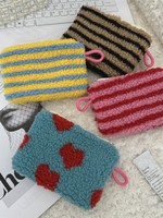 Tas Lipstik Kulit Bentuk Hati Gaya Ins, Tas Makeup Kecil untuk Pelajar, Dompet Kunci/Koin, Tas ID, Musim Semi