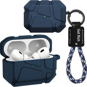 Étui pour <span class=keywords><strong>AirPods</strong></span> 1 <span class=keywords><strong>2</strong></span> 3 4 avec cordon, coque rigide robuste en TPU, double couche, protection antichoc pour Pro <span class=keywords><strong>2</strong></span> Pro3 - Product Image 1