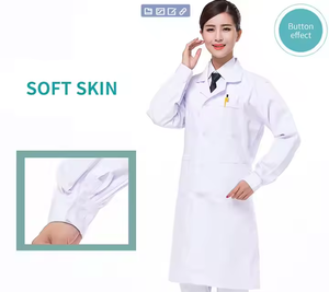 Meilleure vente à manches longues hommes et femmes médecins vêtements de laboratoire usine alimentaire pharmacie vêtements de travail personnalisation médecin infirmière uniforme - Product Image 6