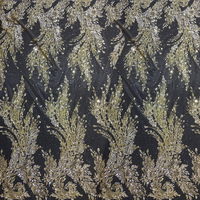 Maille de queue de phénix argent et or, feuille à paillettes numérique pour couture haute, P1031