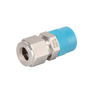 Raccord droit à double ferrule en acier inoxydable SS316 ROKE, de 1/16 à 2 pouces impériales, pour raccords de tuyauterie hydraulique - Product Image 1