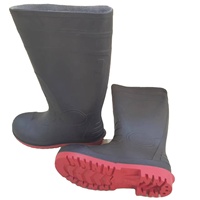 Bottes de pluie longues en PVC noir imperméables et antidérapantes, chaussures de jardin imperméables et antidérapantes