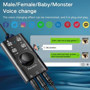 <span class=keywords><strong>Tarjeta</strong></span> de Sonido Portátil con Efectos de Voz y 16 bits 48kHz |   Salida de auriculares dual, cancelación de ruido para juegos, sonido envolvente virtual 7.1 - Product Image 5