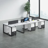 Panneau de fibres de densité moyenne Bureau d'ordinateur en bois léger élégamment conçu pour les postes de travail des employés