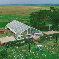 Tente de réception en PVC transparent de haute qualité en forme de pêche, grande tente pliante pour mariages et fêtes, idéale pour les événements et banquets en plein air