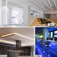 Profil de canal LED encastré en plâtre, tube néon en silicone personnalisé, flexible, étanche, pour bande lumineuse LED