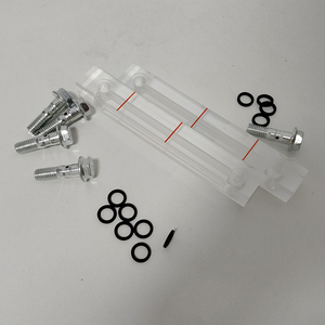 Jauge de niveau d'huile transparente Mengma Center Distance φ130 avec vis de montage et joints pour compresseur d'air XYW - Product Image 3