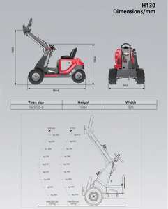 H130 हर्कल्स छोटे व्हील लोडर हाइड्रोस्टैटिक - Product Image 4