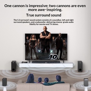 ซับวูฟเฟอร์ไร้สาย 600W ลำโพง 8 ตัว ระบบโฮมเธียเตอร์ไม้ 7.2 แชนแนล กำลังขับสูง พร้อมคาราโอเกะและระบบเสียงทีวี - Product Image 3