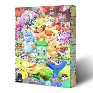 Stock Pokémoned Noël Avent Boîte Aveugle 24pcs PVC Vinyle Boîte Aveugle Pikachu Frozen Personnages pour Jouets Cadeaux - Product Image 1