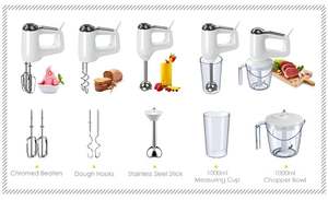 Robot culinaire multifonctionnel électrique commercial 10-en-1 avec bol en plastique pour usage domestique - Product Image 5