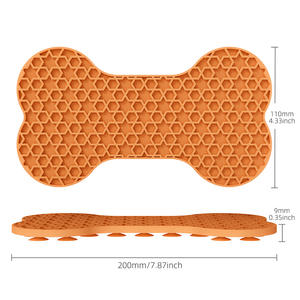 Silikon Anti-Rutsch-Hund Slow Feeder Lick Mat Geeignete kleine mittelgroße Hunde Katzen Essen Tablett Welpen Kätzchen Fütterung matten - Product Image 5