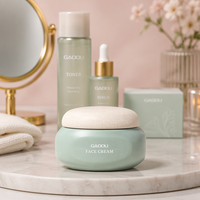 Emballage cosmétique pour soins de la peau Gaoou, pot en verre vert pour crème, 30g 50g