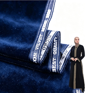 Customized 100% polyester dark <strong>purple</strong> solid woven <strong>velvet</strong> fabric Korean micro <strong>velvet</strong> 5000 dyed Abaya textile fabric dress - Product Image 5