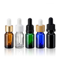 Flacon compte-gouttes de luxe CR Cap Roller Ball vert imperméable en verre avec boîte, protection UV, logo personnalisé