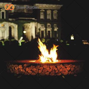 Modern Comfortable Portable Durable Outdoor Corten Steel Wood Burning Fire Pit with Storage <b>and</b> <b>Table</b> <b>Chairs</b> - Product Image 4