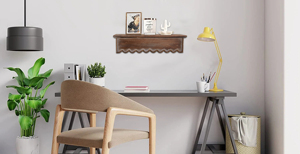 Thiết kế sóng tùy chỉnh gỗ đơn giản nhỏ treo giá kệ nổi mộc mạc bằng gỗ treo tường Kệ thiết kế thanh lịch Kệ tường - Product Image 6