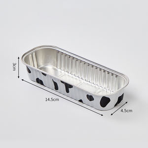 Barquettes rectangulaires jetables en aluminium de qualité alimentaire, écologiques, avec couvercles en plastique colorés métallisés - Product Image 4