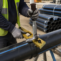 Débavureur de bord de tuyau 400mm-1200mm pour tuyaux PE, débavureur externe pour l'élimination des soudures de tuyaux HDPE