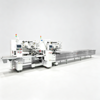 [EL5350R-2] Machine d'emballage de nouilles à grande vitesse à double voie 400 BPM, Enrouleur à double piste pour usine de nouilles instantanées en Inde