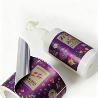 Autocollant rectangulaire personnalisé en aluminium écologique, imperméable, avec impression de logo, grand format, pour shampoing, masque facial, cosmétiques