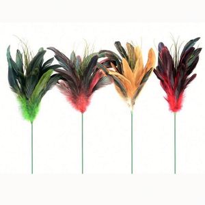 Fleur décorative artificielle fil de paon tige plume Floral Pick pour arrangement floral maison mariage fête Vase décor de vacances - Product Image 1