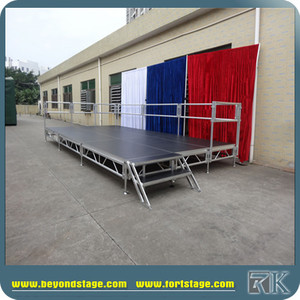 Plataforma de Escenario Modular de Aluminio, Rectangular Negra, Conexión Rápida, Escenario Portátil para Exhibición - Product Image 4