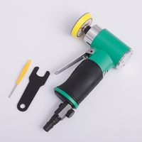 Ponceuse pneumatique portative LION WHAM GY-942B avec fixation auto-agrippante et support pour tuyau d'aspiration pour le polissage de la pierre, du bois et du métal
