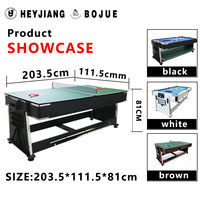 Table de billard Heijiang 7 pieds, table de billard à succès, fonctions de hockey sur air et de ping-pong, table multi-jeux 4 en 1