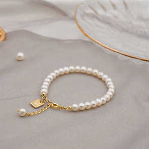 Women's Natural <b>Freshwater</b> <b>Pearl</b> <b>Bracelet</b> Small Square Design Jewelry - Product Image 3