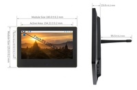 7 "kompatibel Raspberry Pi 7 inci layar sentuh tampilan IPS TFT LCD layar sentuh kapasitif Panel 7 inci dengan kotak
