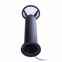 Lampadaire LED en aluminium moulé sous pression 5W 12W, revêtement poudré noir, étanche IP65, détecteur de mouvement, garantie 5 ans, éclairage de jardin