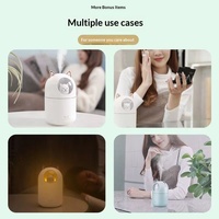 Nouvel Humidificateur Mignon pour Animaux de Compagnie - Mini Diffuseur d'Arômes Hydratant de Taille Domestique - Humidificateur d'Air USB Créatif en Forme de Chat pour Plastique