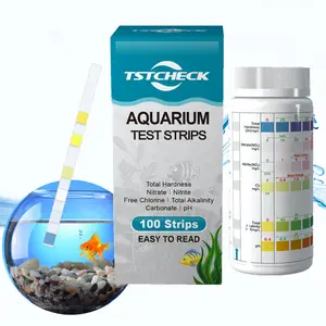 Kit de prueba de agua para tanque de peces de acuarios para agua dulce agua de mar pez Betta 6 en 1