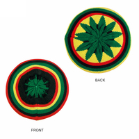 PARTYMENT hecho a mano de punto de ganchillo Color del arco iris Jamaica Bob Marley sombrero invierno Unisex étnico Rasta Kufi gorros