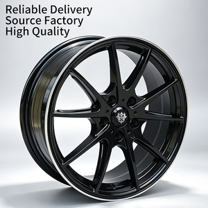 Jantes Flowtone, jantes forgées Flow Formed, 5x112, 5x114.3, 5x100, 4x100 PCD, 16, 17 pouces, noires, multi-branches, pour Audi, Toyota, Kia - Product Image 1