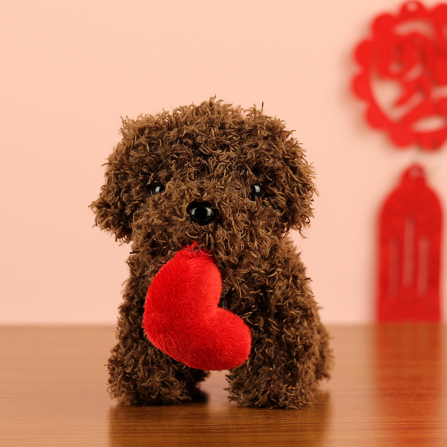 Love-themed dark brown